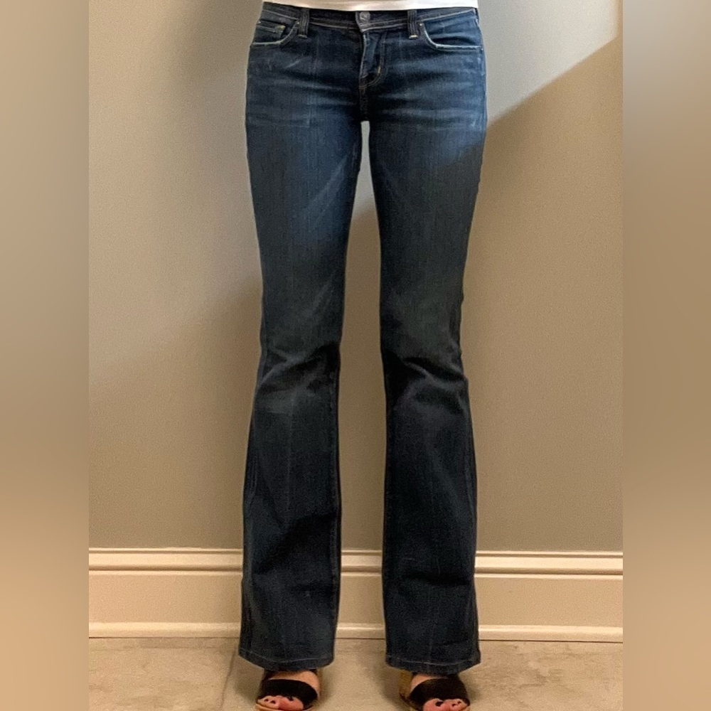 Citizens for Humanity Ingrid #002 stretch low waist flare, sz 26